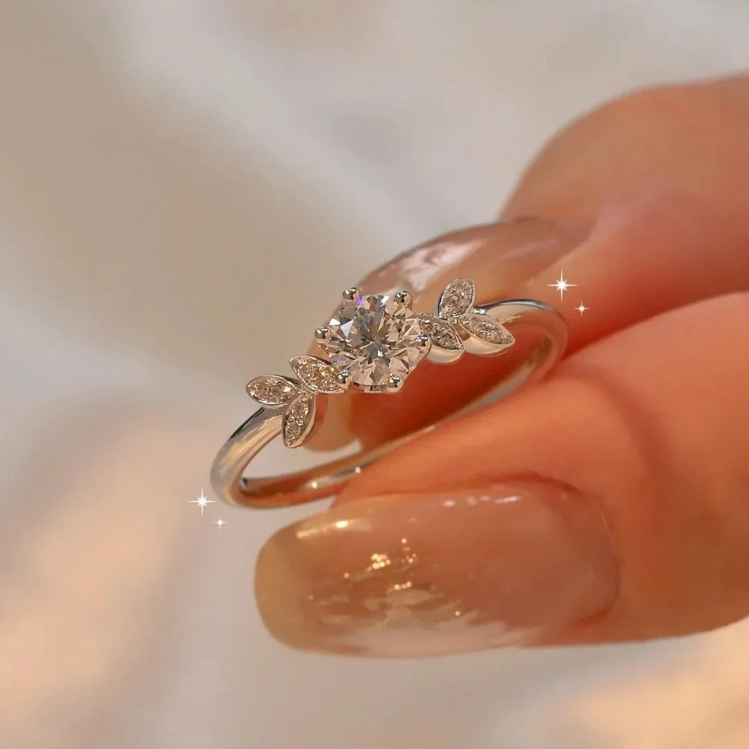 

Кольцо Laurel Goddess с шестью зубцами, женское, с муассанитом 0.5 карата, платина PT950 - 0.5 карата муассанита, основа из платины PT950, изящный офисный аксессуар