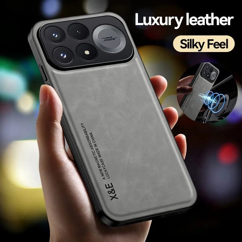 Funda For Xiaomi Poco F9 Ultra F9 Pro F6 F7 Pro Ultra Case Magnetic Leather Soft Silicone Car Holder Phone Cover Capa Coque