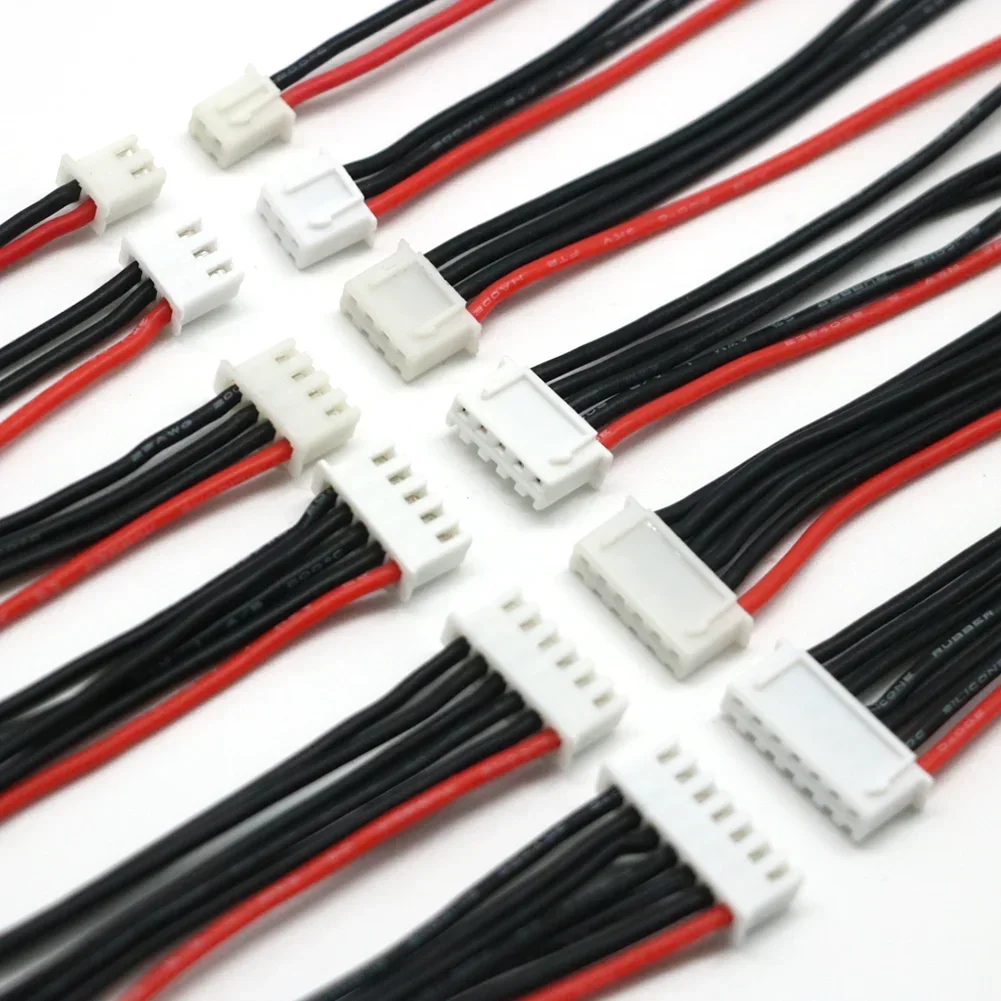 10pcs JST-XH 실리콘 와이어 22AWG1/2/3/4/9/10/11S Lipo 밸런스 와이어 연장 RC Lipo 배터리 충전기 용 케이블 리드 코드 충전