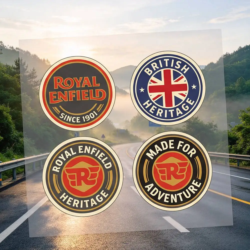 Retro R-Royal E-Enfield Waterproof Stickers For Decorating Car Windows Motorcycles And Computers
