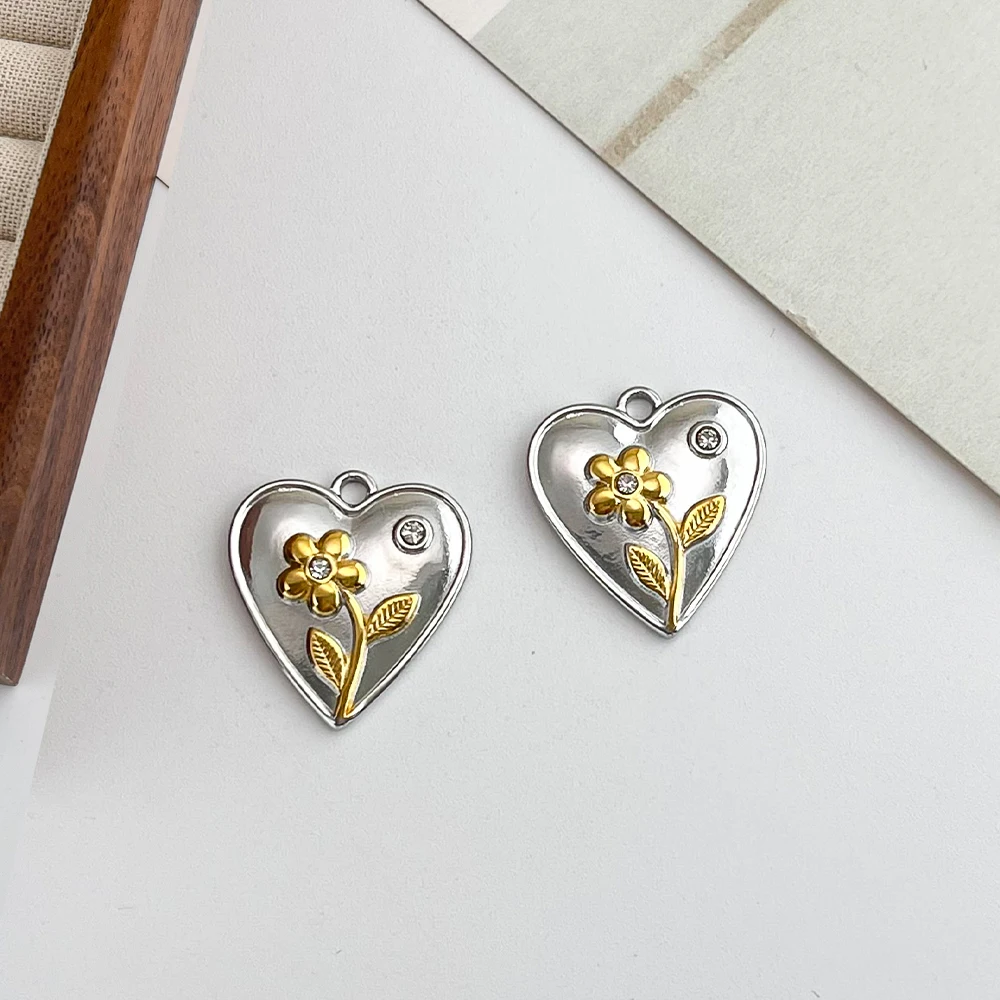 

Сердечный дизайн 18*20 мм 40 шт. кулон «сделай сам»/фурнитура и компоненты для ювелирных изделий/подвески из нержавеющей стали/форма сердца/ручная работа # 195655