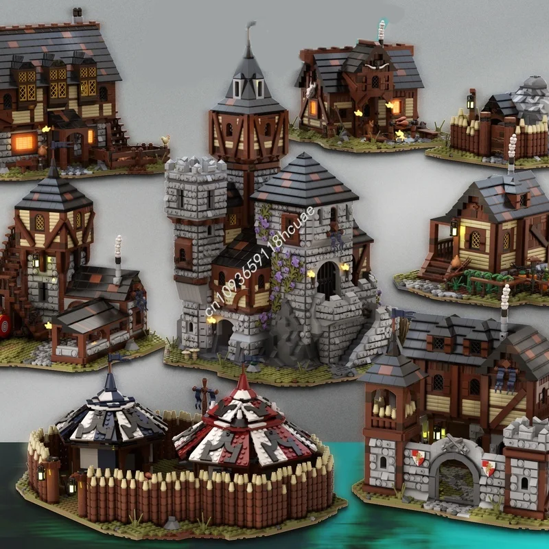 51593 قطعة MOC حزمة القرية الوسطى المتطرفة نموذج بناء هدية الكريسماس كتل ألعاب البناء تجميع فكرة ذاتية الصنع عيد ميلاد #5