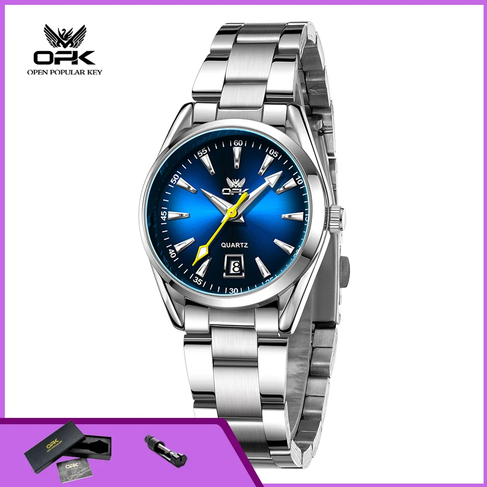 OPK 6088 Elegant Ladies Quartz Watches Original Fashion 3Bar Waterproof Women's Dress Wristwatches Minimalist Watches for Woman