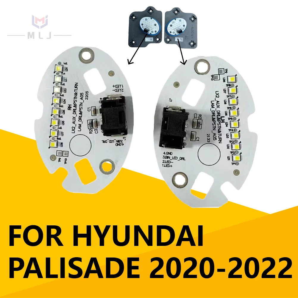 

For 2020-2022 Hyundai Palisade New DRL Boards LED Headlight Daytime Running Light Module Chips Angel Eyes whit Car Accessories