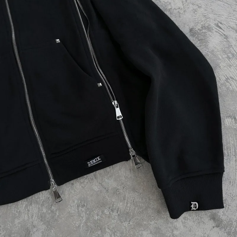 90er-Jahre-Vintage-Gothic-Kleidung, amerikanisches High-Street-Outfit, Patchwork-Sweatshirt mit Kapuze für Herren und Damen