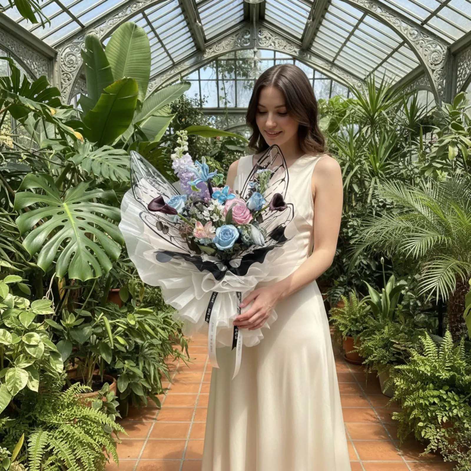 

Crystal Fairy Appendage Floral Arrangement Paper Waterproof Fairy Appendage Shaped Floral Wrap Fairy Appendage Flower Sleeve
