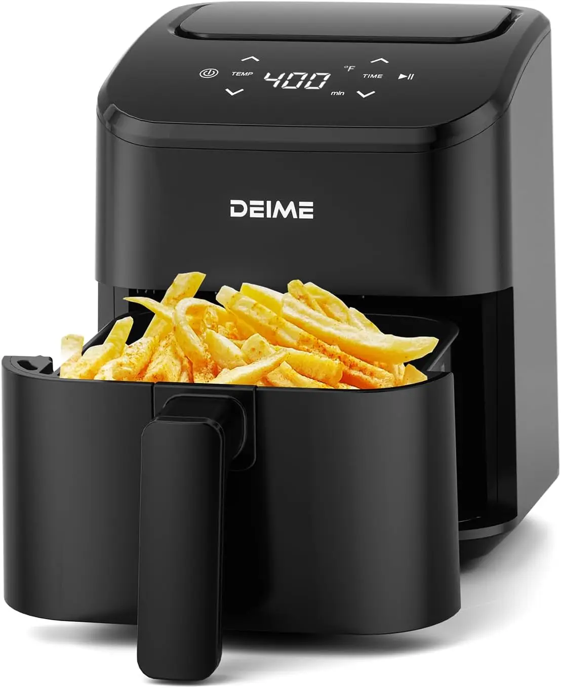 

Small Digital 3 Qt Air Fryer, Compact & Quiet for Quick Meals, Nonstick Dishwasher Safe Basket in Black