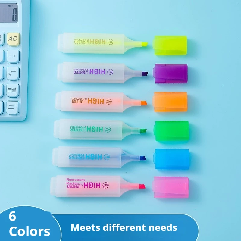 

12 шт. случайные цвета, не повторяющиеся ручки-маркеры большой емкости для мелирования, маркеры с косыми наконечниками для студентов, красочные маркеры с толстыми наконечниками для ведения журналов