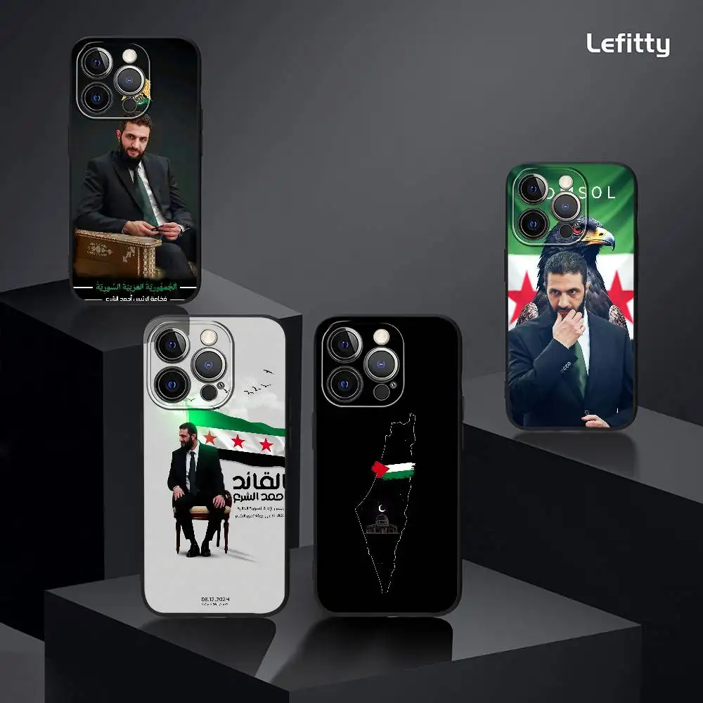 أحمد الشرفة العلم السوري جراب هاتف آيفون 16 15 14 13 برو ماكس زائد صغير متجمد لينة شل فوندا للصدمات