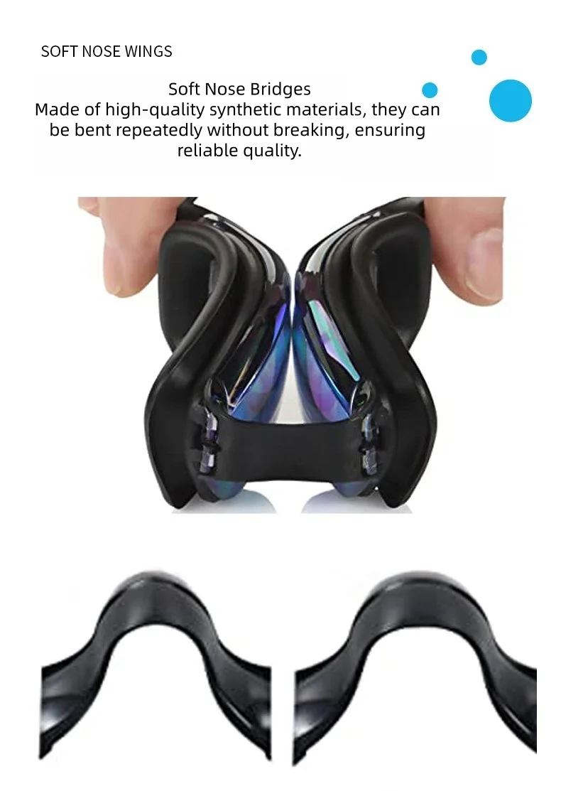 ARENA High-Definition Renn-Schwimmbrille mit Sehstärke für Erwachsene, wasserdicht, beschlagfrei, galvanisiert, Silikon-Schwimmbrille – Detail 6