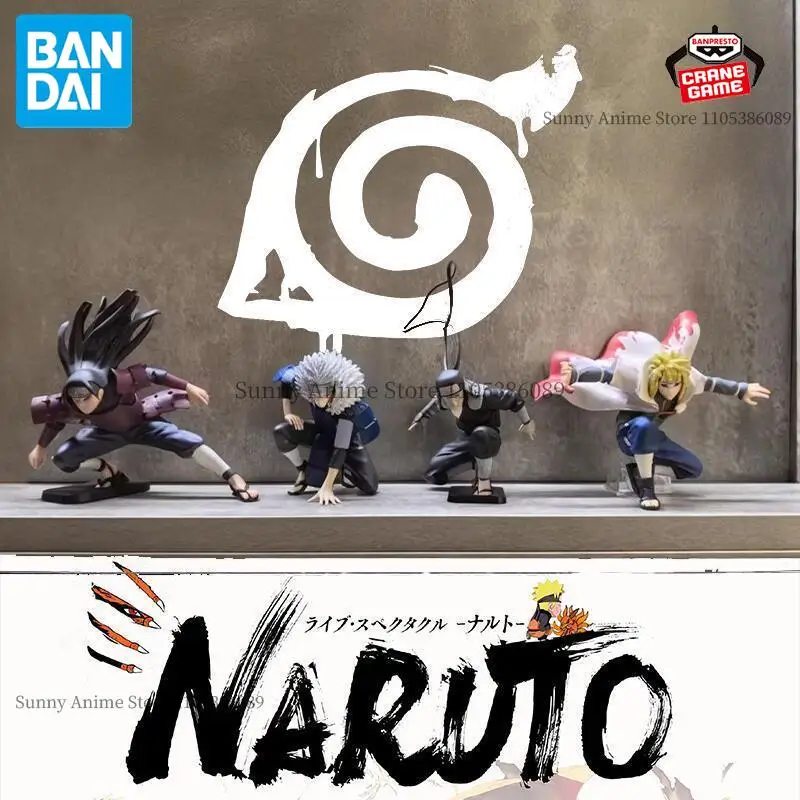 Figuras de Acción Originales de Bandai de NARUTO Shippuden PANEL SPECTACLE, de los Primeros a los Cuartos Hokages, Muñecos de Anime, Juguetes de PVC, Regalos