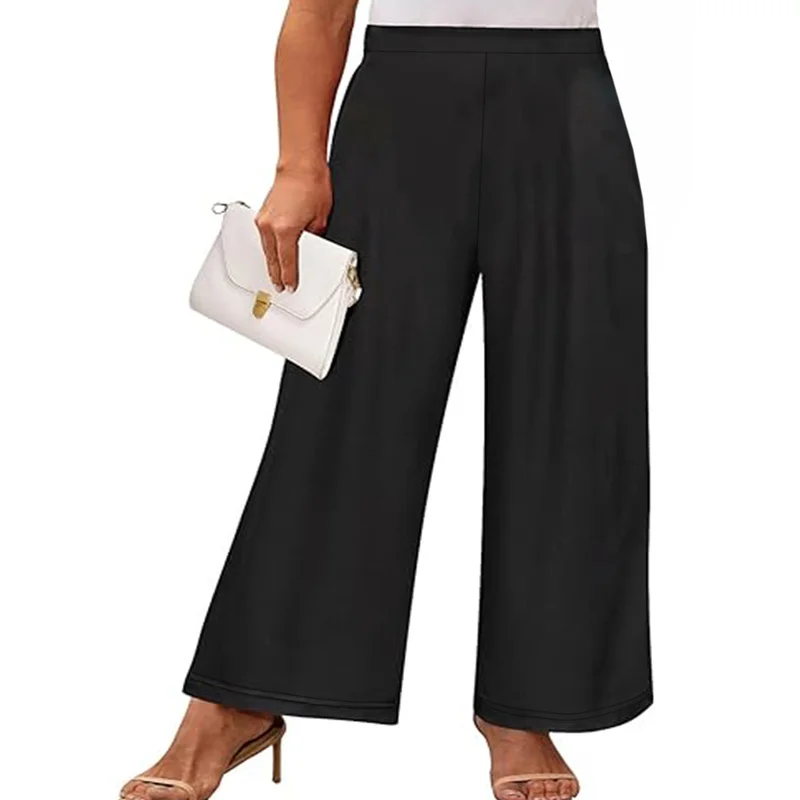 

Женские брюки больших размеров 2026: супермягкие, с эластичным поясом, широкие штанины