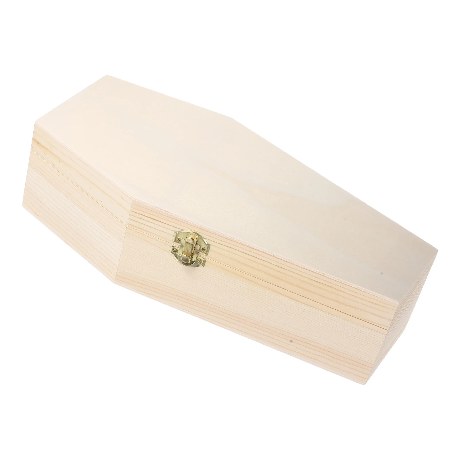 

Extra Large Wood Coffin Box for Halloween Candy Storage Pet Ashes Keepsake Unique Spooky Decor DIY Paintable Surface Smooth