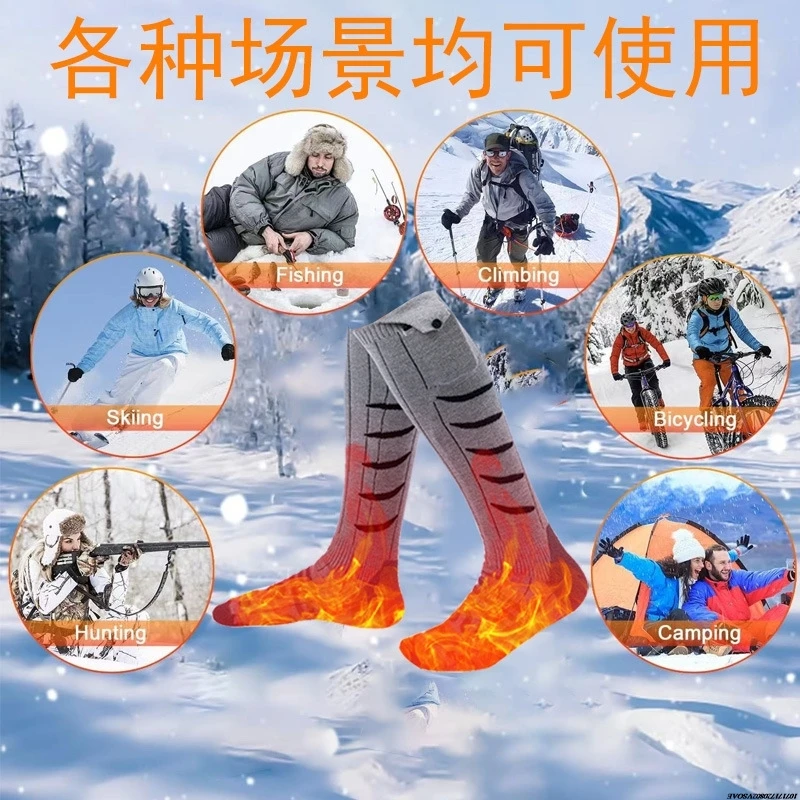 ذكي الكهربائية الشتاء الجوارب الدافئة 3 طرق قابل للتعديل مكافحة البرد التزلج في الهواء الطلق الرياضة جوارب سميكة ساخنة الجوارب الرجال النساء