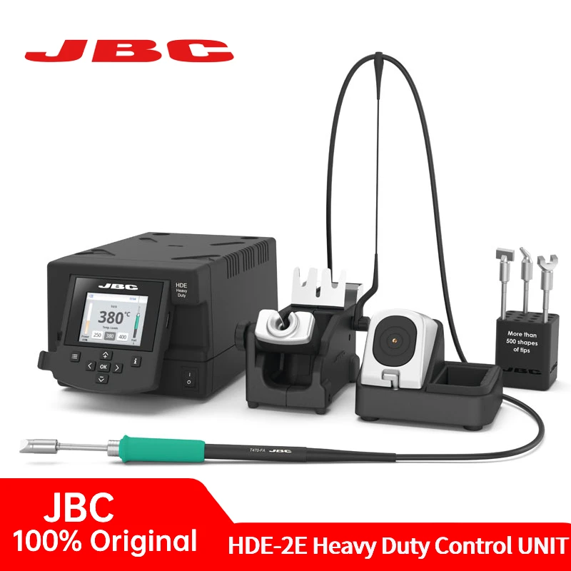 JBC HDE-2E Heavy Duty Unit 250W Use C470 Soldering Tips High Power Welding Tools Equipment Soldering Stations With T470 Handle