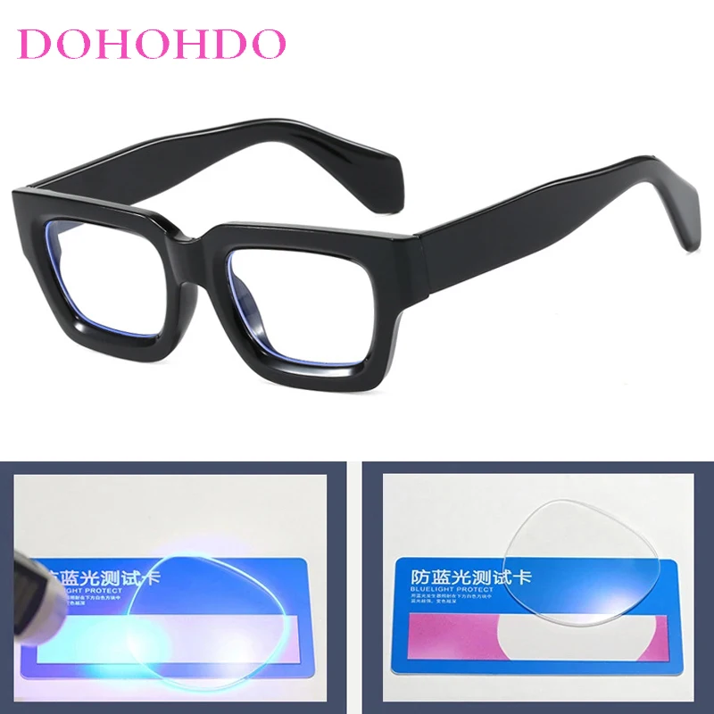 الرجعية إطار مربع صغير مكافحة الضوء الأزرق النساء الرجال النظارات الكلاسيكية العلامة التجارية مصمم الكمبيوتر مكتب العمل حماية العين النظارات #3