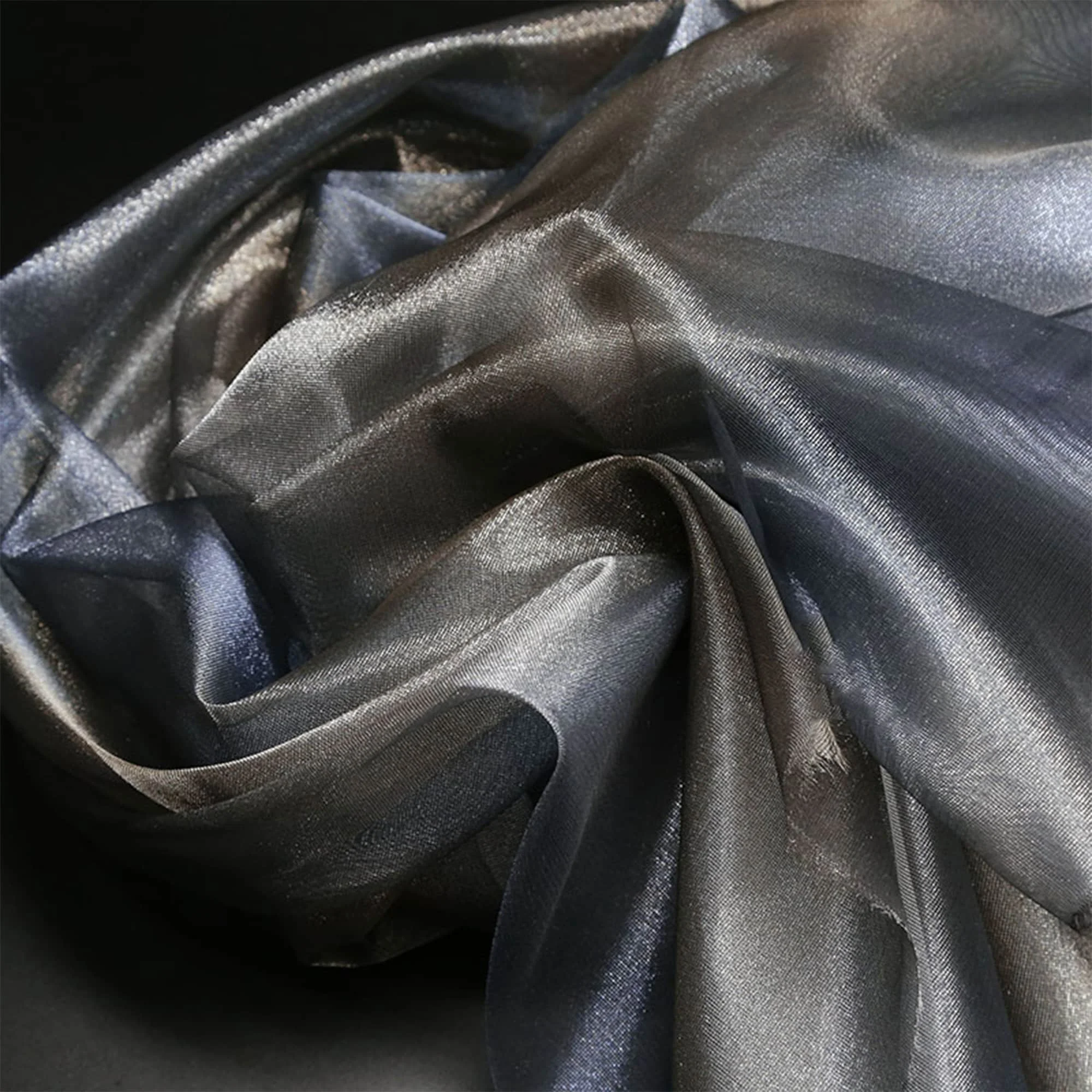 

1 Yard White & Blue 1.5m Shiny Organza Tulle Fabric for Wedding Dress DIY