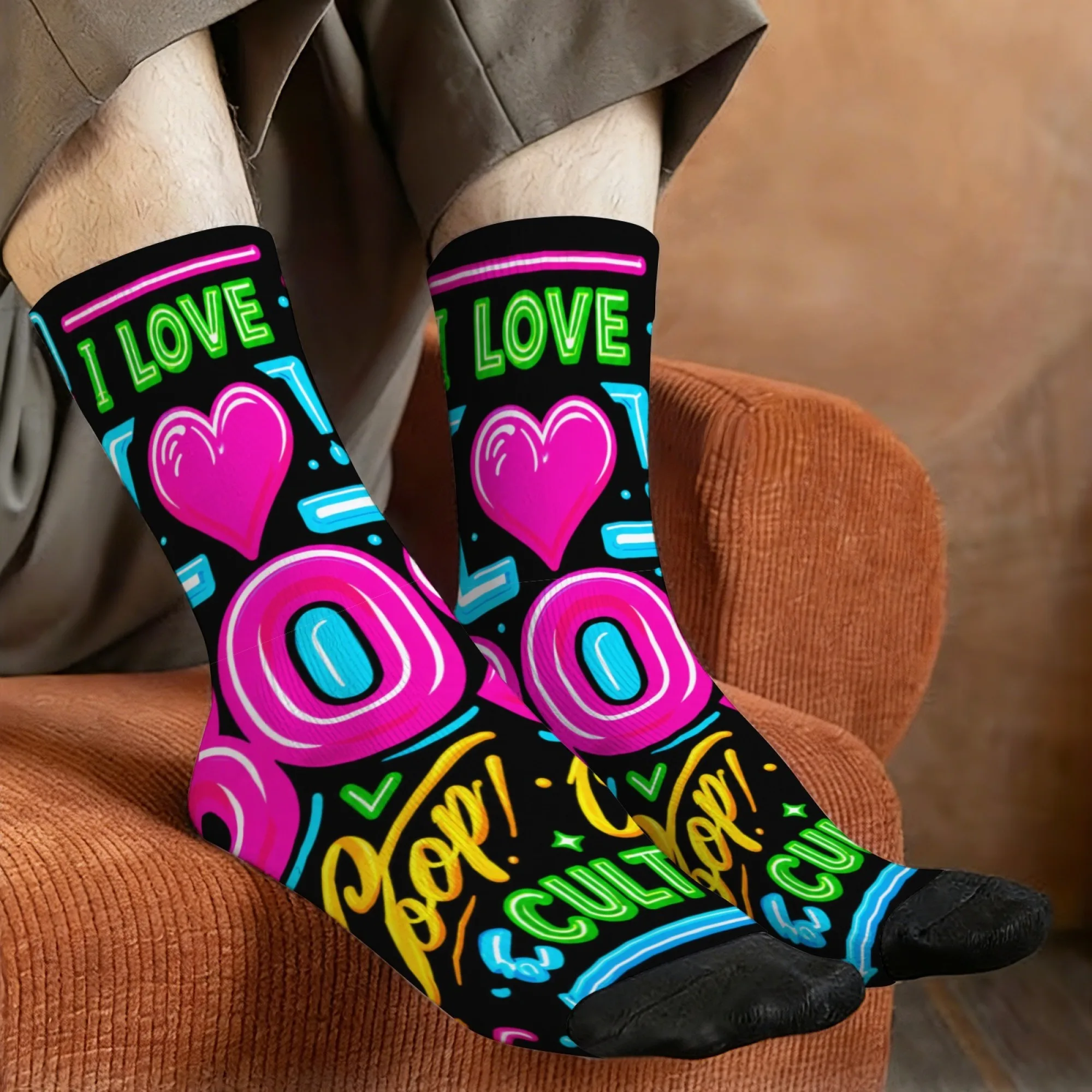Stylish Novel Retro Harajuku-style Happy Men's Socks Skin-friendly Breathable Comfortable Socks Fun Quirky Outdoor Hip-hop Socks