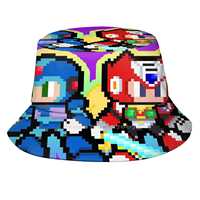 Mega Man X - Maverick Hunters Sun Hat Topi Fisherman Cap Bucket Hats Mega Man X Megaman X Zero