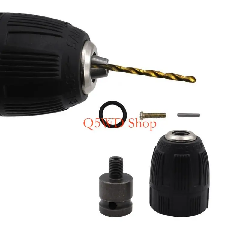 

Q5WD 0.8mm-10mm Keyless Drill Chuck 3/8-24UNF Thread Drill For Hand Electric