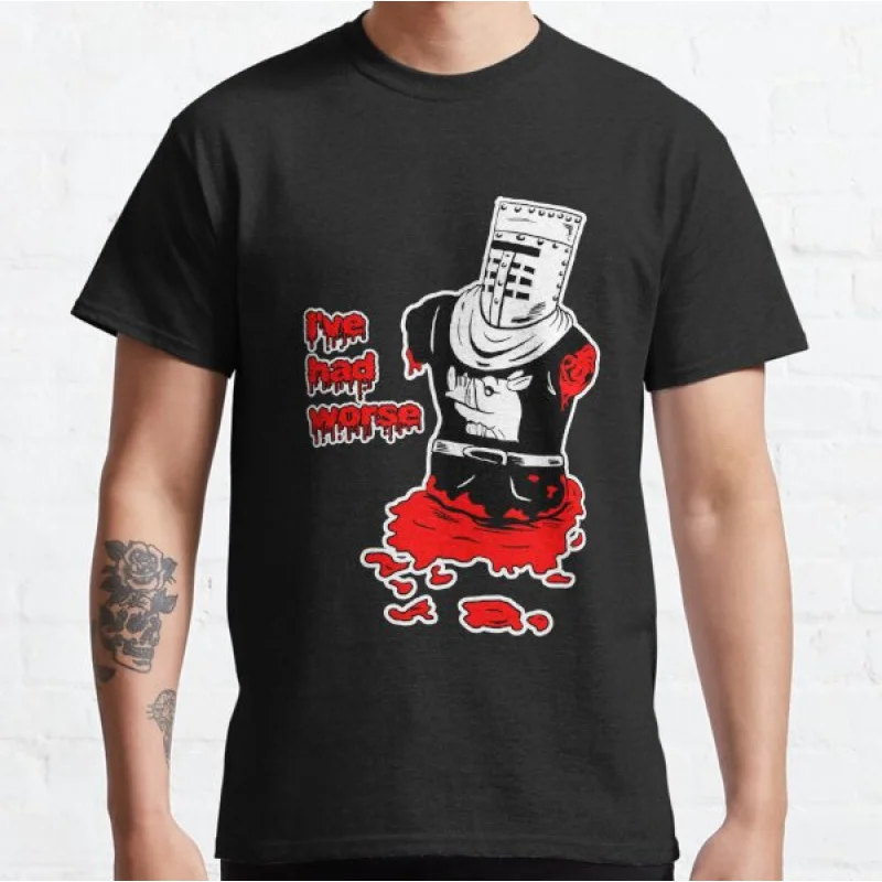 

Funny Monty Python Black Knight Humor gift T shirt for men Large size Tops S-6XL 100% cotton printed Clothes