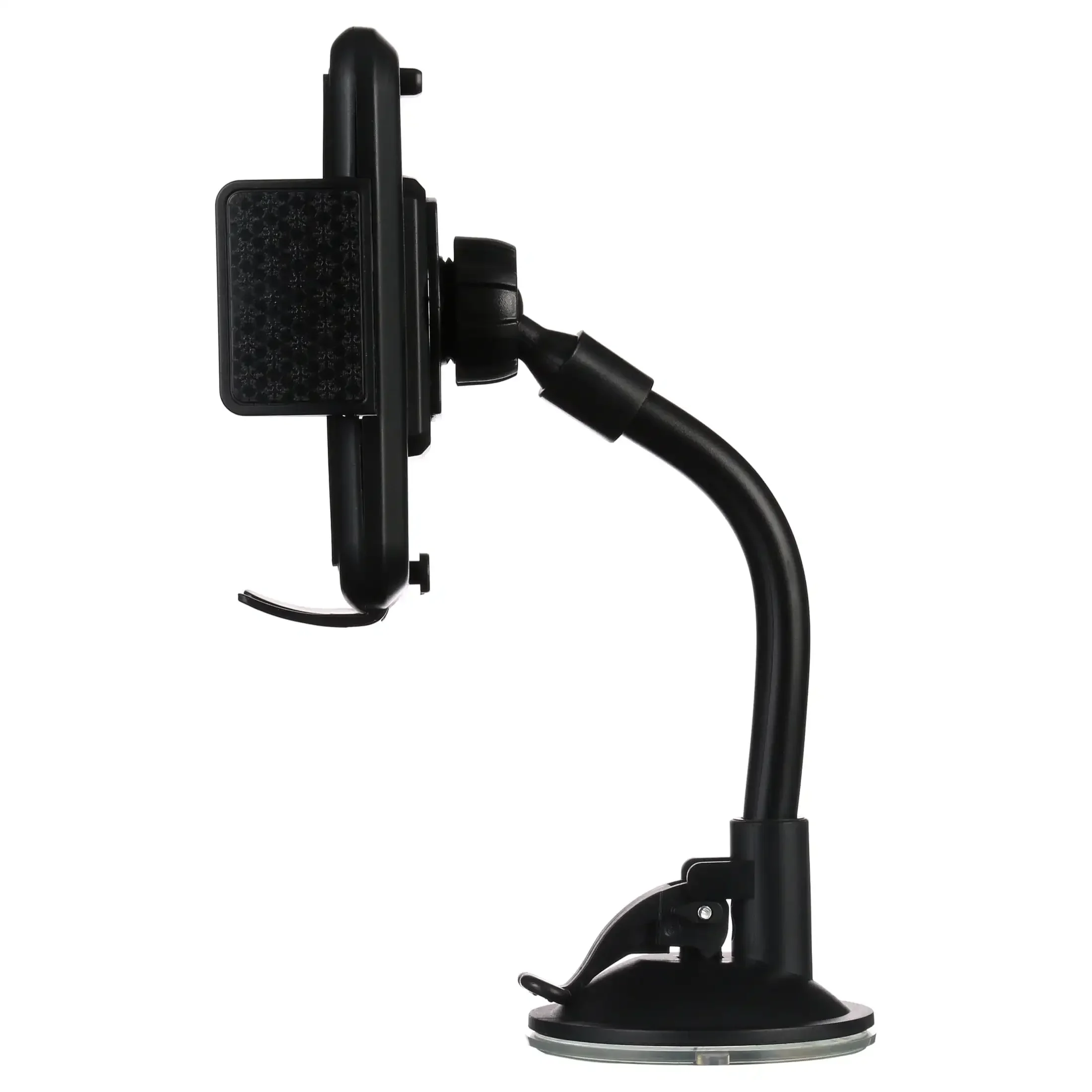 차량용 핸드폰 거치대 (자동차 창문 또는 대시보드용), 2인치~3.7인치 폭의 휴대폰 호환, 검정색, 광범위한 호환성