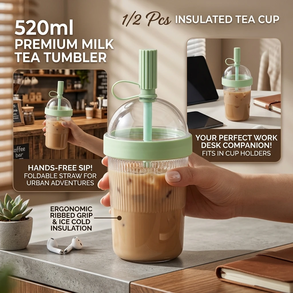 Coffee Jelly Tea - 1/2 قطعة كوب قهوة بشفاطة، أكواب