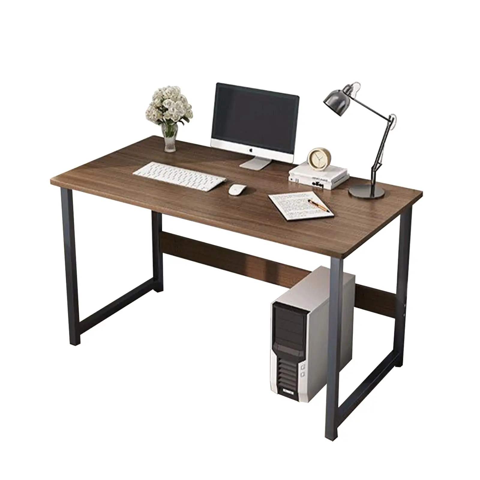 Factory Wholesale Wooden Computer Desk with Metal Leg for Home Office School Work