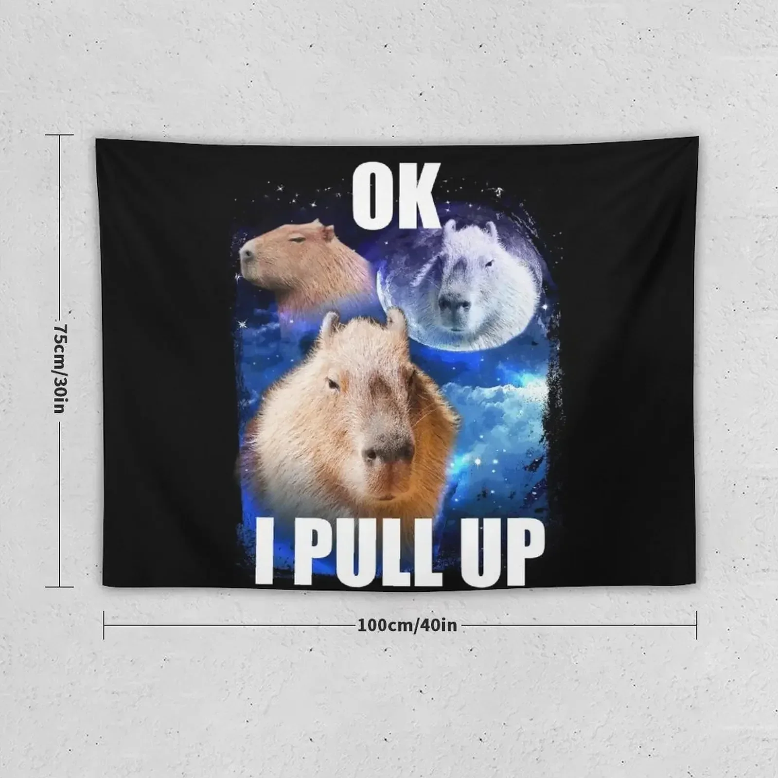 Ok I Pull Up Capybara meme Tapestry Wall Coverings Things To The Room Wall Decoration Items Wall Hanging Tapestry