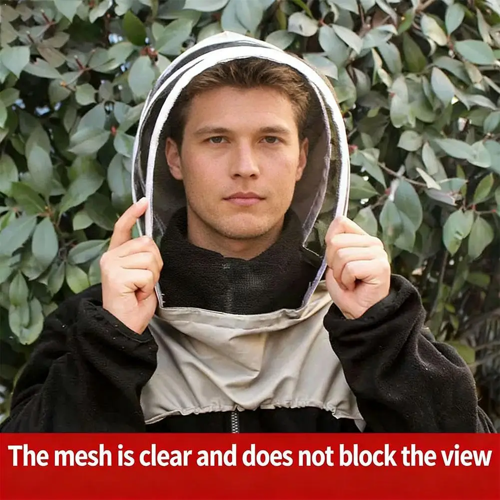 Professional Beekeeping Hat Space Veil Mask Anti-Bee Mosquito Head Net Hat Clear View Breathable Protector For Beekeeper Gear