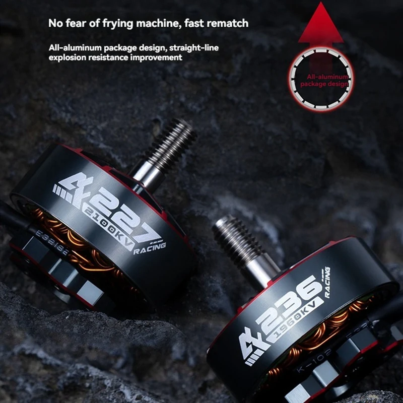 Axisflying AF227 Brushless Motor 6S 1960KV For Racing Freestyle 5Inch FPV Drone DIY Parts 2PCS