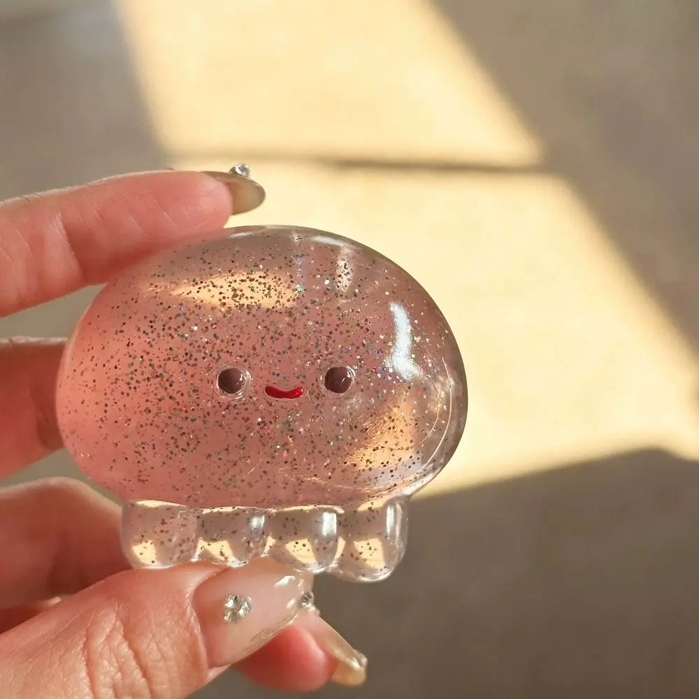 かわいいストレス解消クラゲスクイーズおもちゃ ソフトTPRピンチング減圧おもちゃ 粘着スローライジング感覚フィジェットおもちゃ