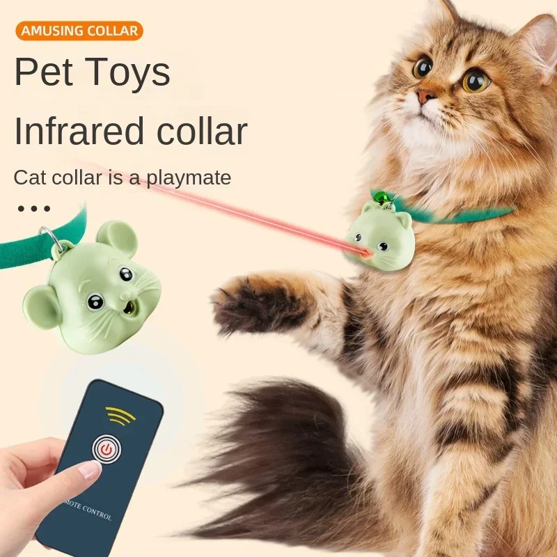 Laser Cat Collar Toys with Lights Electric Smart Amusing Collar for Kittens Interactive Cat Toys for Indoor Cat Pet Exercise Toy