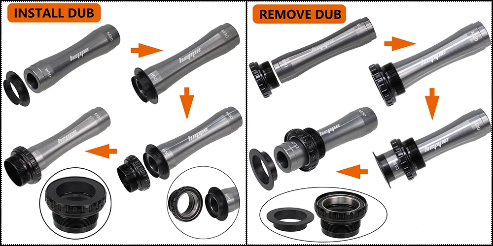 HEPPE Bike DUB M30 BB Lager Hülse Zerlegen und Montieren Werkzeug Tretlager Hülse Entferner Tretlager Reparatur Werkzeug – Detail 11
