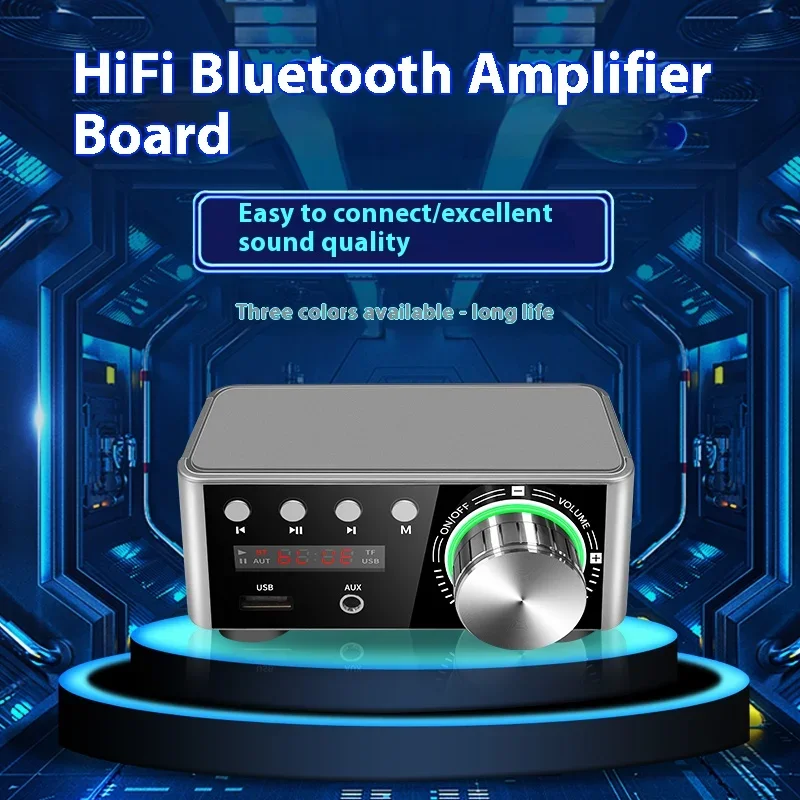 EGOLDEN-M212 Placa Amplificador De Potência Digital Bluetooth, Amplificadores De Áudio Classe D, Mini Hifi Febre Estéreo, MP3 Player