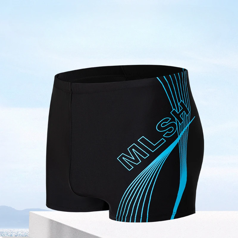 Summer Mens Swim Shorts Beachwear High Elastic Anti-Wear Boxers Seaside Swimming Trunks Letter Printed Quick-Drying Shorts