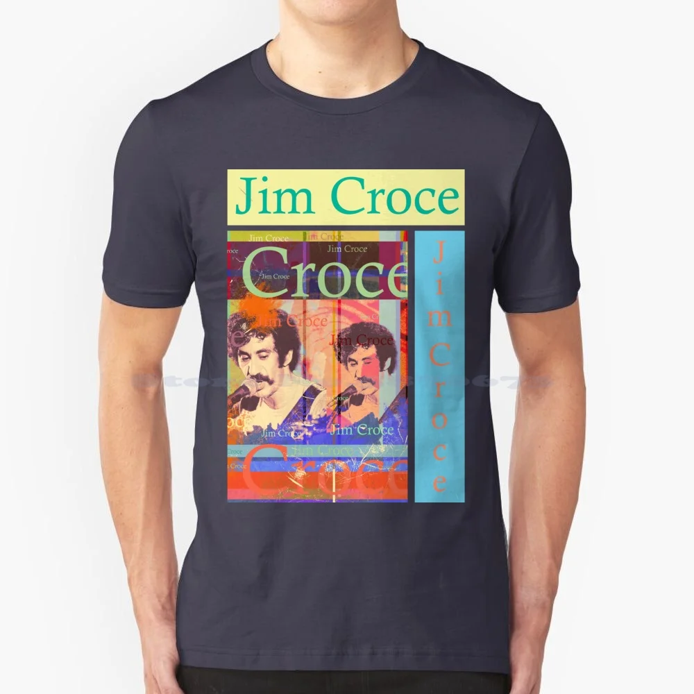 Aesthetic Jim Croce Portrait , Well-Known Musician And Songwriter , Bad Bad Leroy Brown T Shirt 100% Cotton Tee Jim Croce