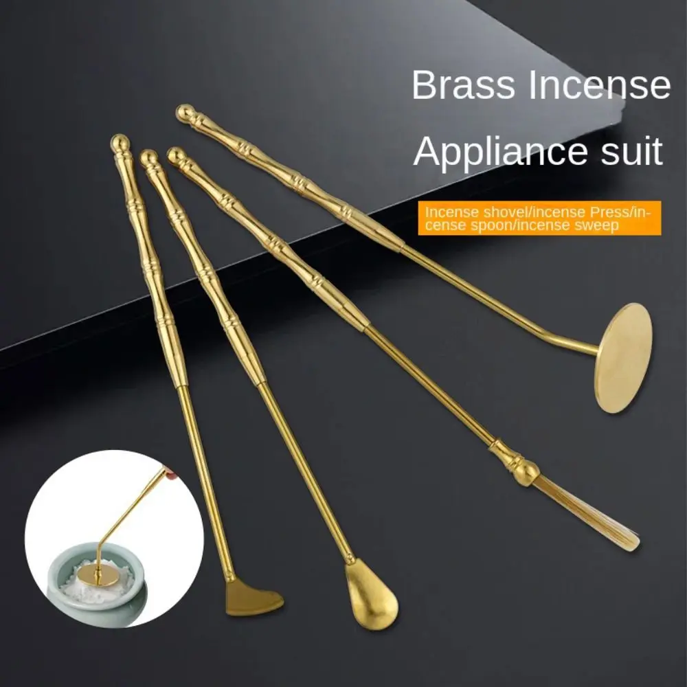 NEW Brass Brass Incense Tools Gold Household Extension Accessories Incense Spoon DIY Incense Sweep Tools