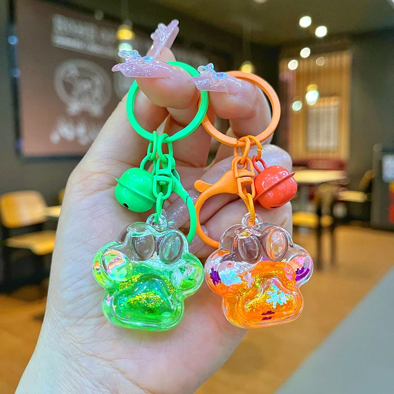 1Pcs Kawaii Cat's Claw Keychain For Women Bag Pendant Cat Claw Key Chains Cute Backpack Accessories Gift