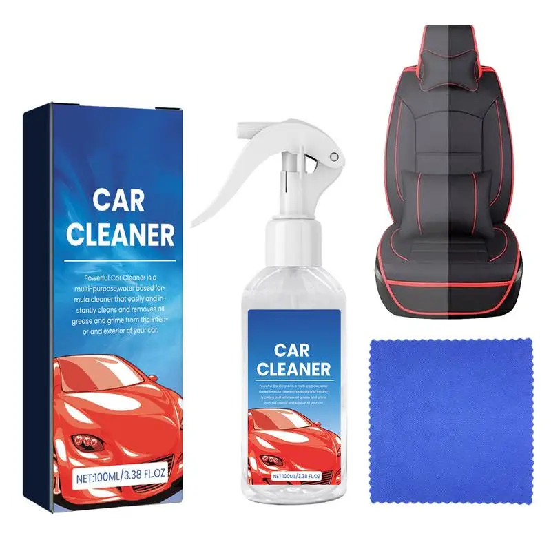 

Car Leather Seat Cleaner Spray 100ml Cleaning Agent Car Interior Spray Automotive Interior Seat Cleaner Multi-Purpose Cleaner