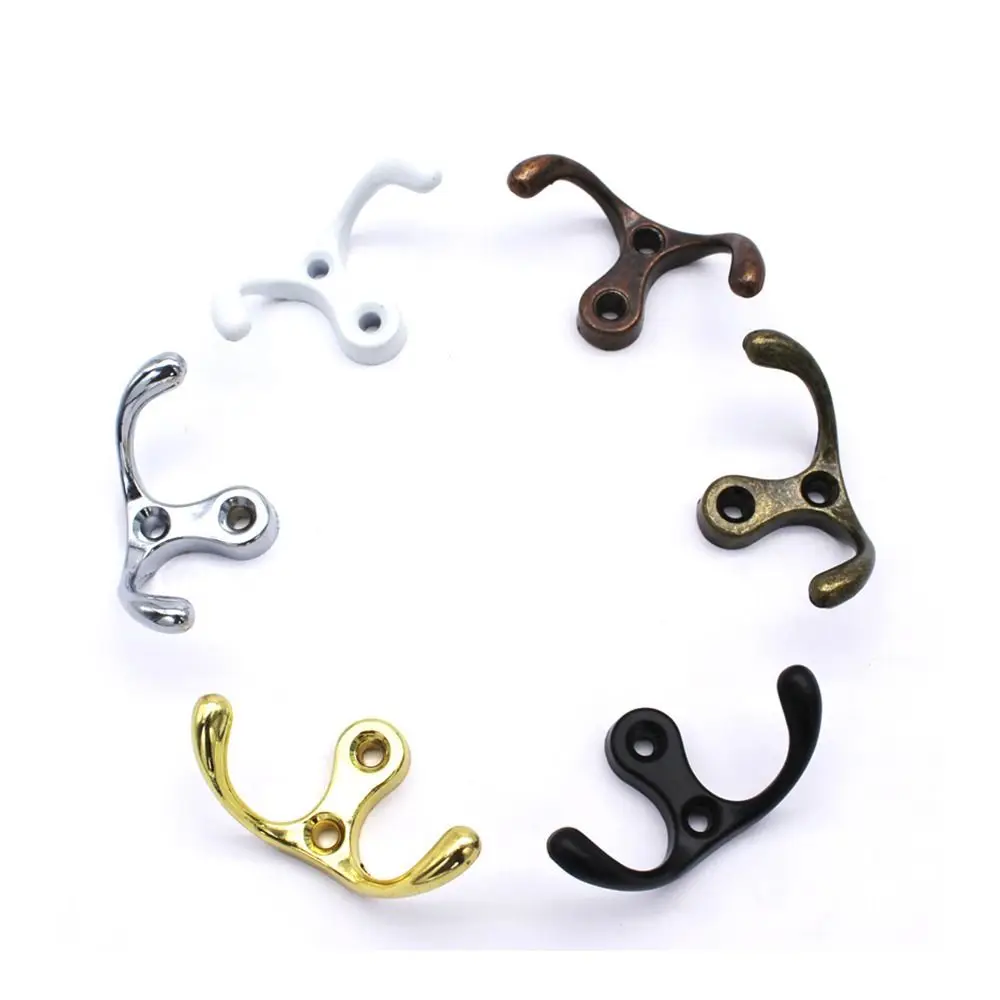 Zinc Alloy Clothes Hanger Hook Easy To Install Strong Bearing Capacity Wall Mounted Coat Rack Thicken Durable Towel Hook