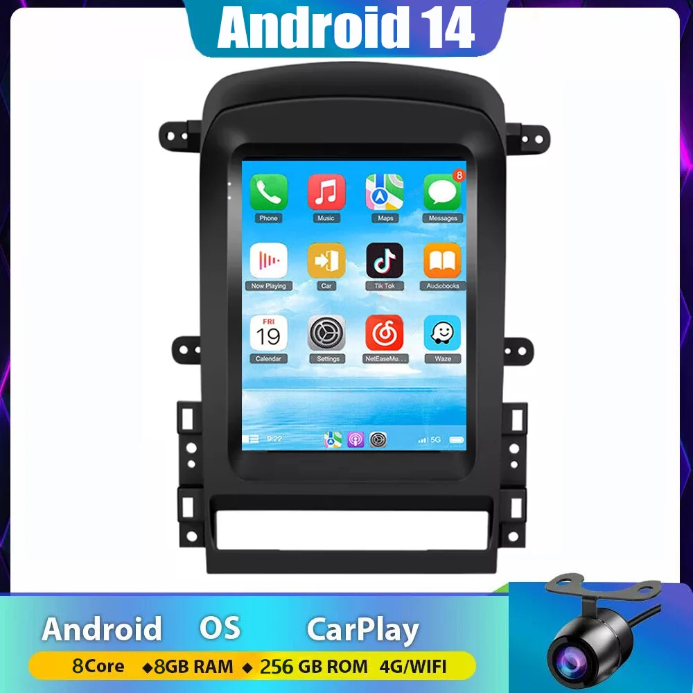 

Android 14 Carplay For Chevrolet Captiva 2006 - 2012 9.7 Inch Tesla Style 2Din Car Radio Multimedia Video Player BT 4G+Wifi