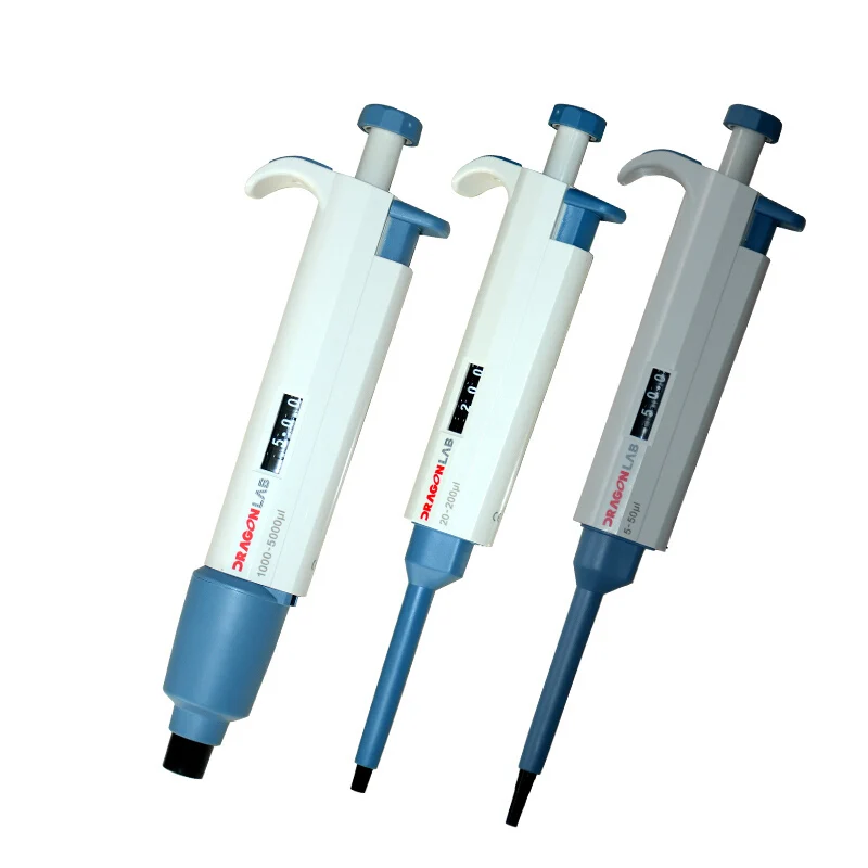 

DLab Pipettor Single-channel Adjustable Volume Mechanical Pipette-TopPette Dragon lab Pipettor Pipet 200-1000ul Come With Tips