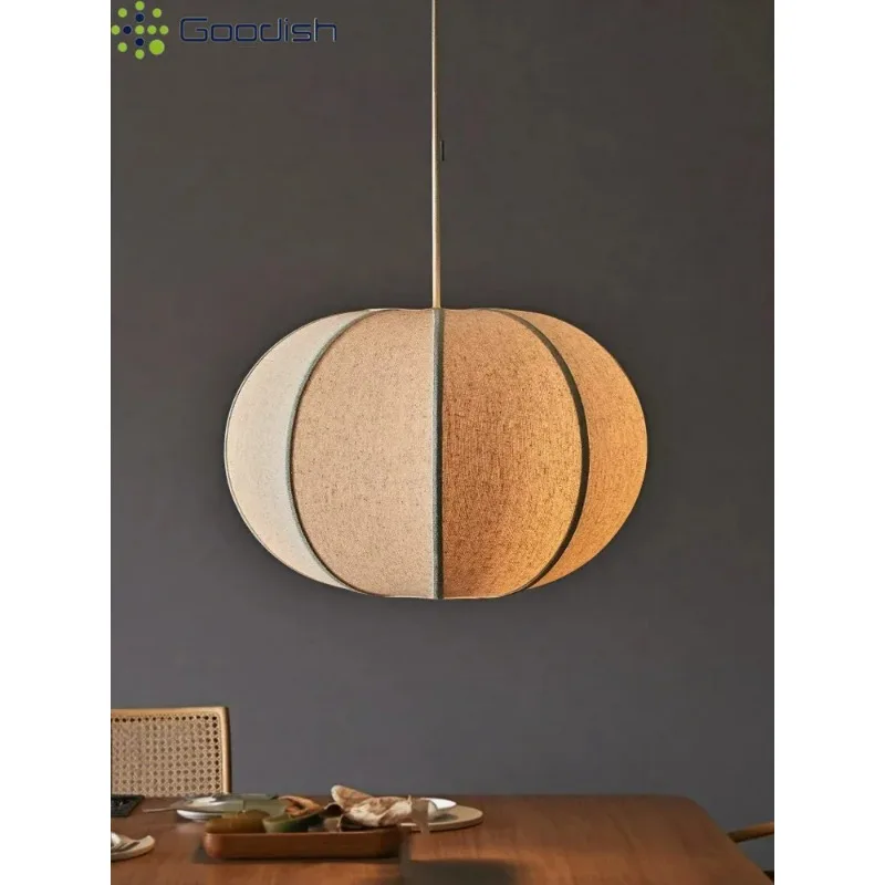 Modern Simplicity Nordic LED Pendant Lights Cloth Pumpkin Shaped Art Creative Lamps for Living Room Home Decoration Chandeliers