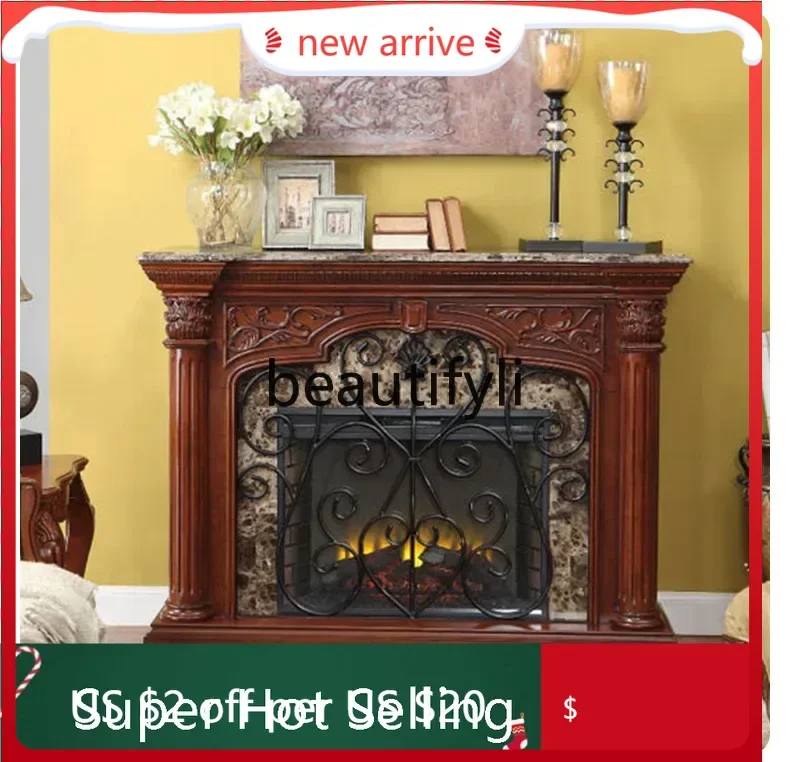 

S132 American-style fireplace living room home entrance vintage European-style 1.52m decorative cabinet