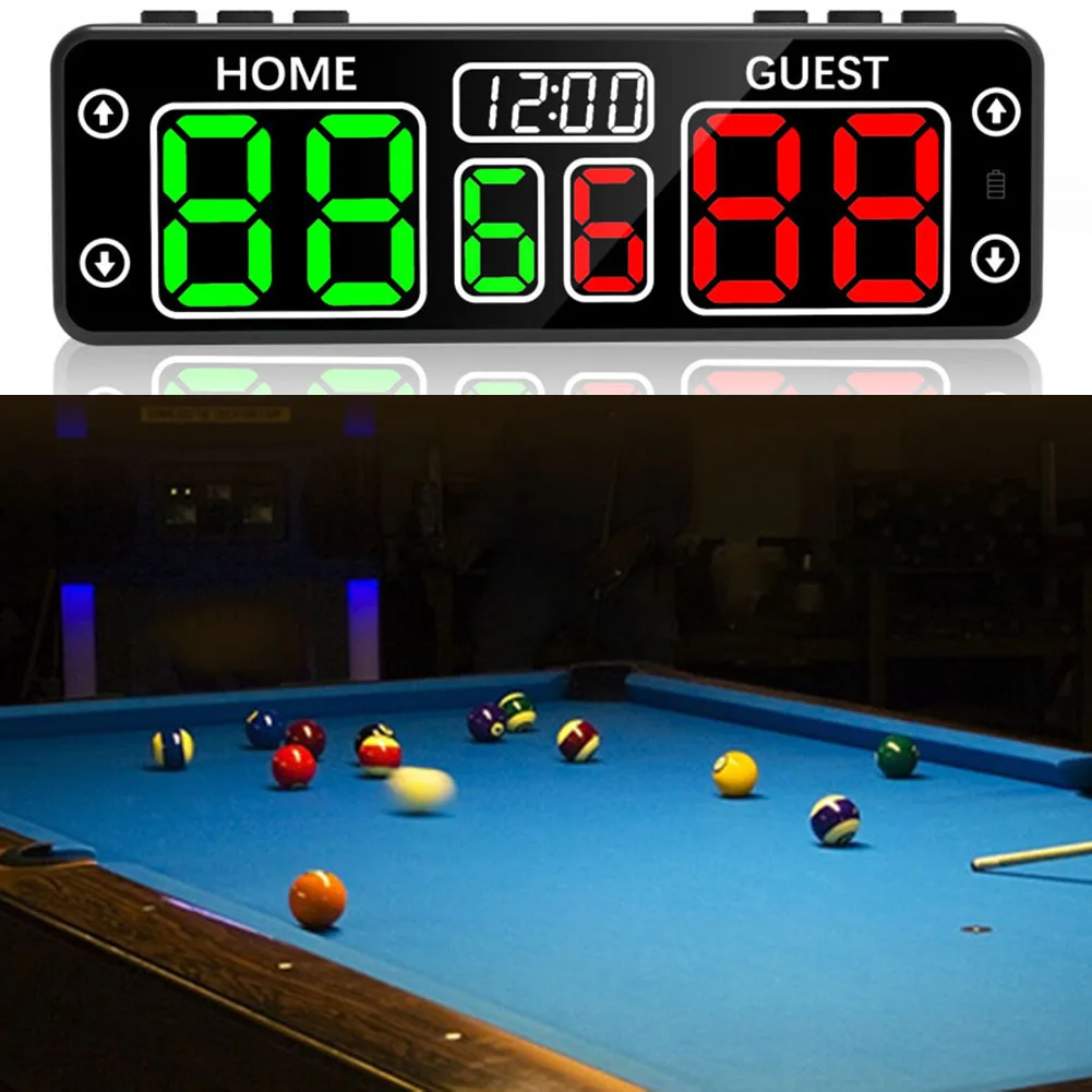 Multisportscorebord Elektronisch scorebord ABS-kunststof Gemakkelijk mee te nemen Oplaadbare batterij voor gebruik buitenshuis