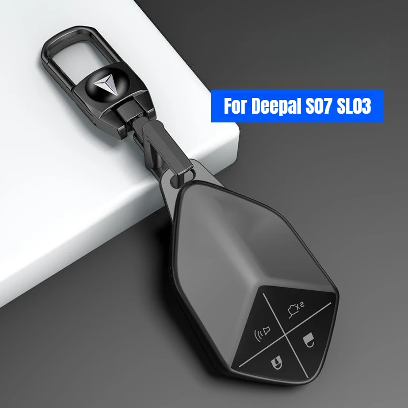 TPU Full Cover Car Key Case for Changan Deepal S07 SL03 Card Protective Shell Remote Key Fob Case Cover Bag Keychain Accessories