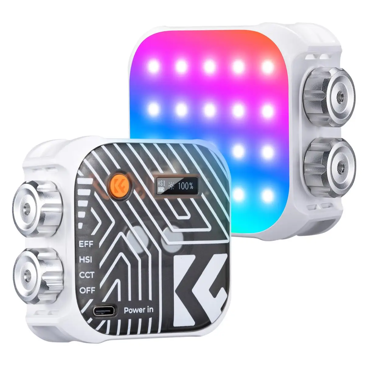 K&F Concept Light RGB Fill Light LED Full Color Photography Magnetic Mini Portable Selfie Filling Fill Light 2500K 9900K CRI 96+