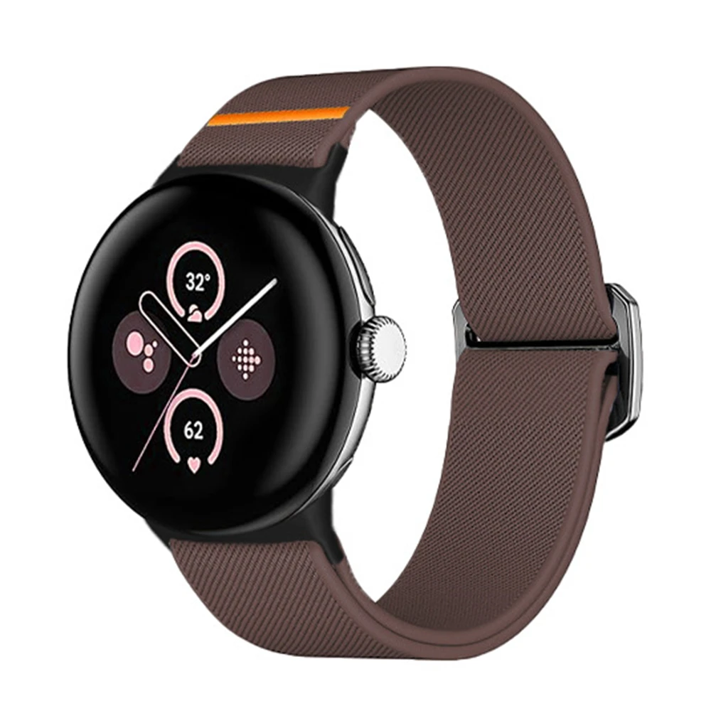 حزام ساعة لساعة جوجل بيكسل 3 45 ملم مضفر قابل للتمدد رياضي ناعم حزام ساعة معصم Bullhead حزام بإبزيم منزلق