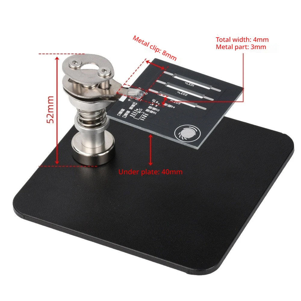 

Strong Magnetic PCB Fixed Clip Adjustable 6mm Opening PCB Soldering Press Clamp Aluminum Alloy Repair Positioning Auxiliary Tool